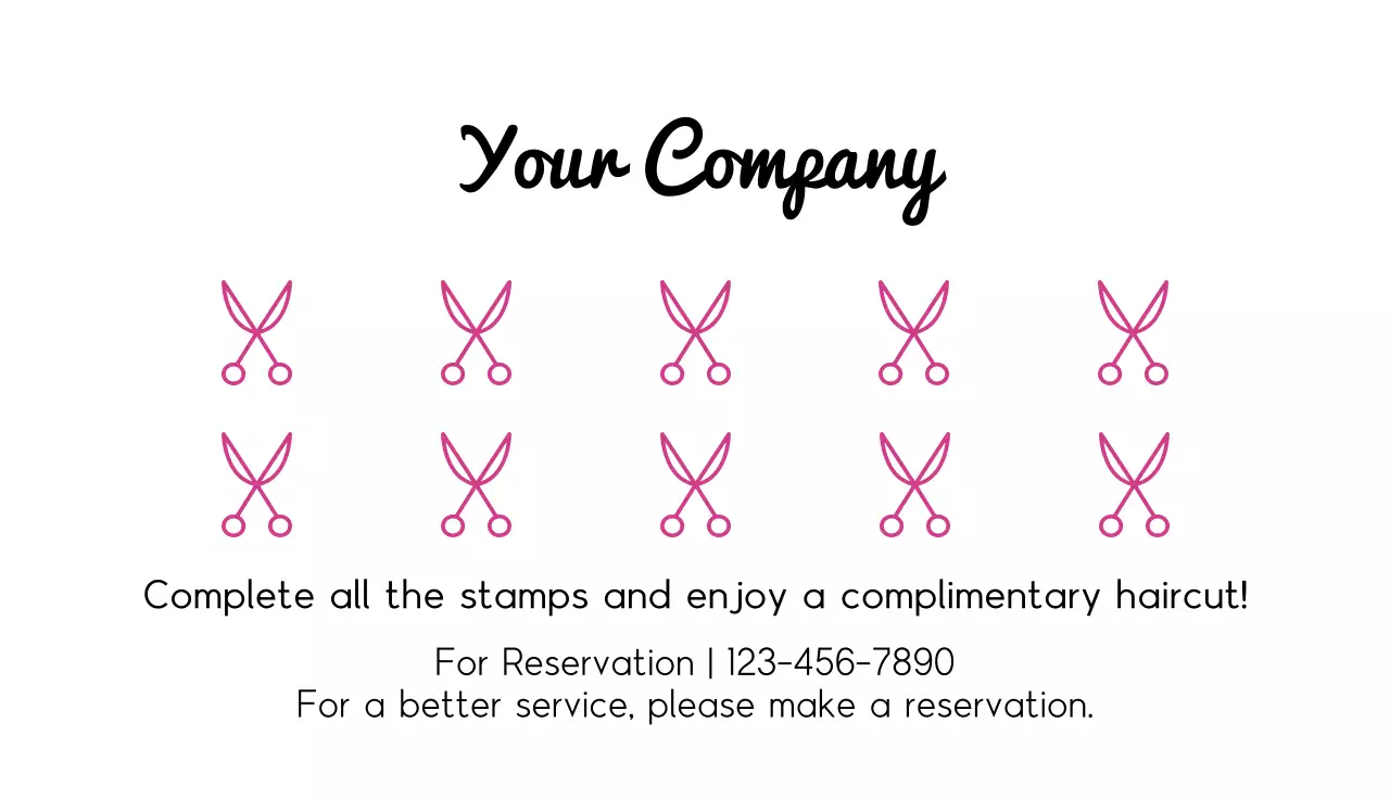 Purple Minimal Haircut Promotion Business Card