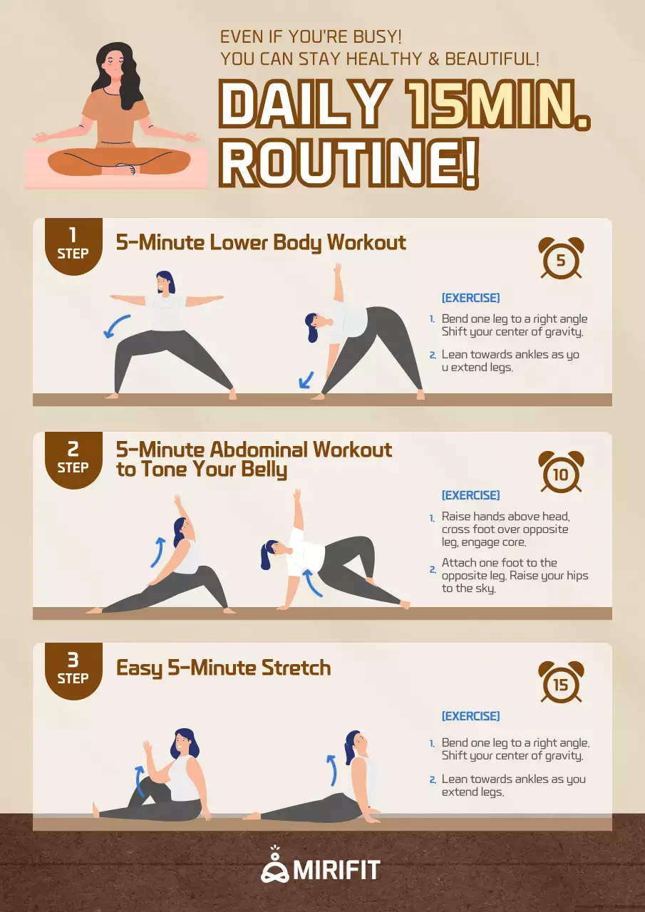 Beige Modern Workout Guide Poster