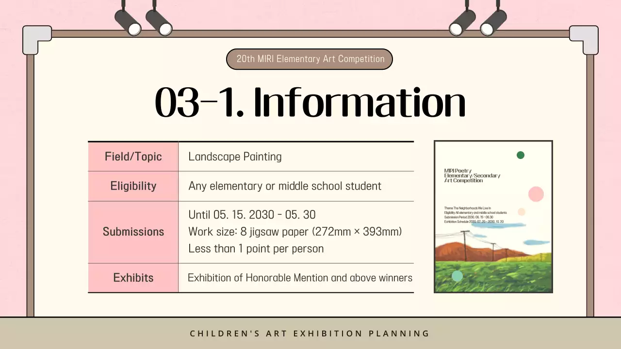 Beige Modern Art Exhibition Guide Presentation