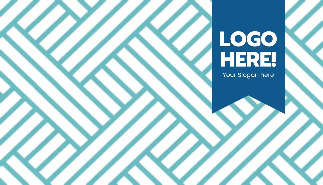 Blue Geometric Business Card