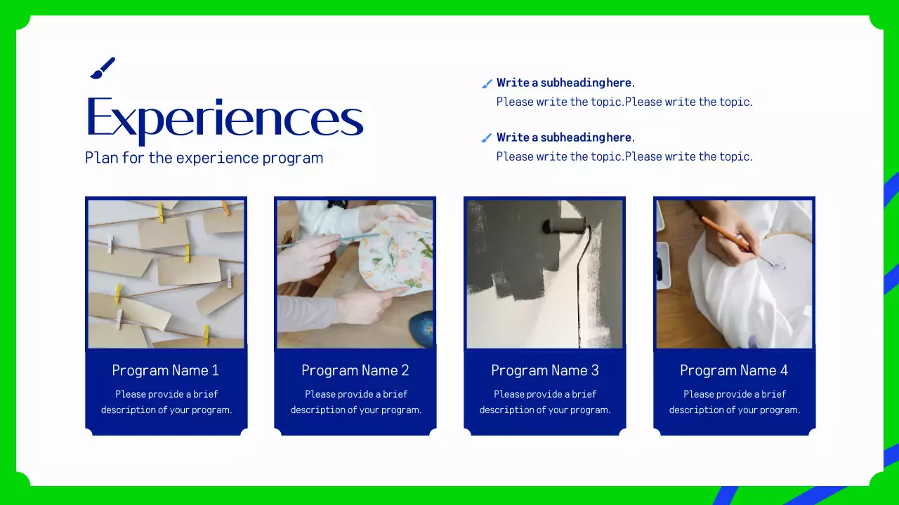 블루 모던 아트 전시 가이드 프레젠테이션