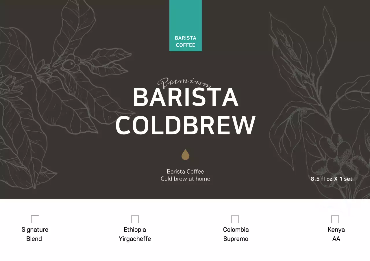 Black Minimal Coffee Promotion Poster