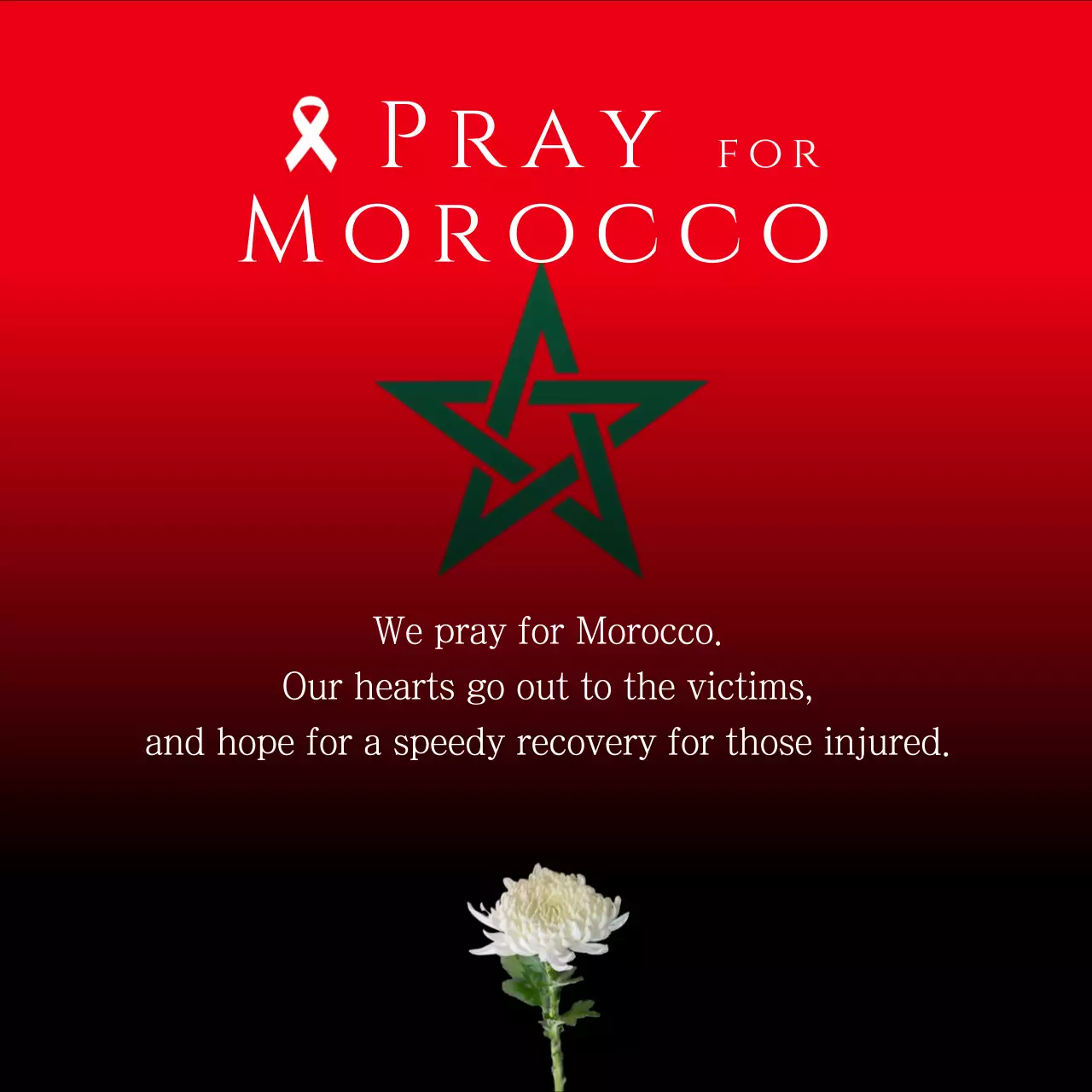 Red Minimal Prayer Announcement Social Media Post