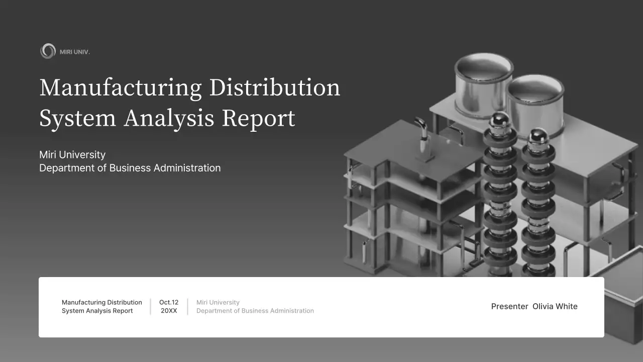 Grey Professional Manufacturing Report Presentation