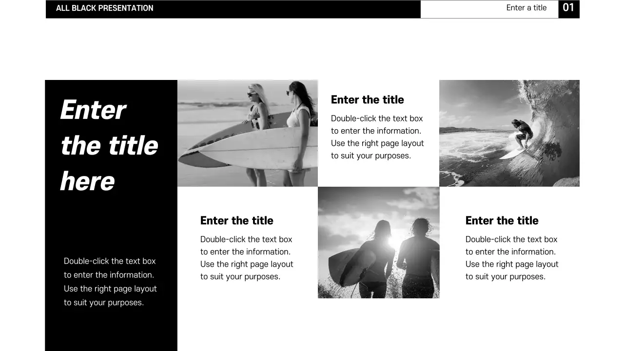 Black Simple Surfing Presentation