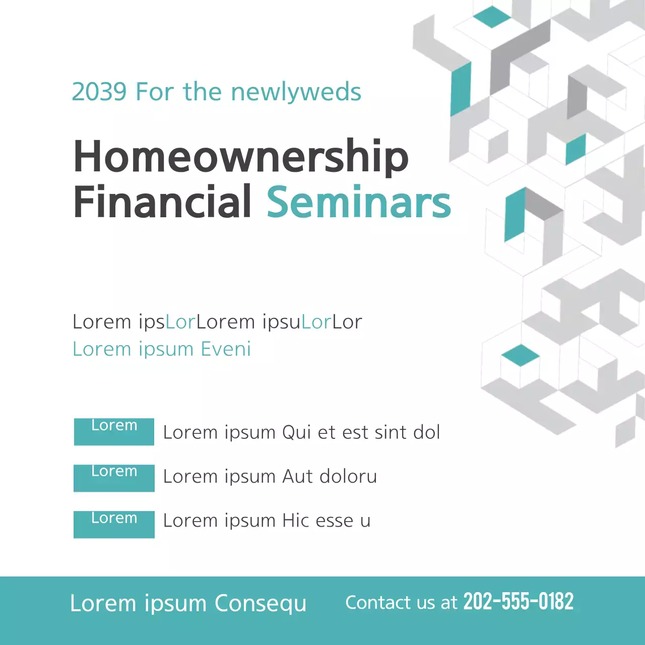 Teal Modern Financial Promotion Banner