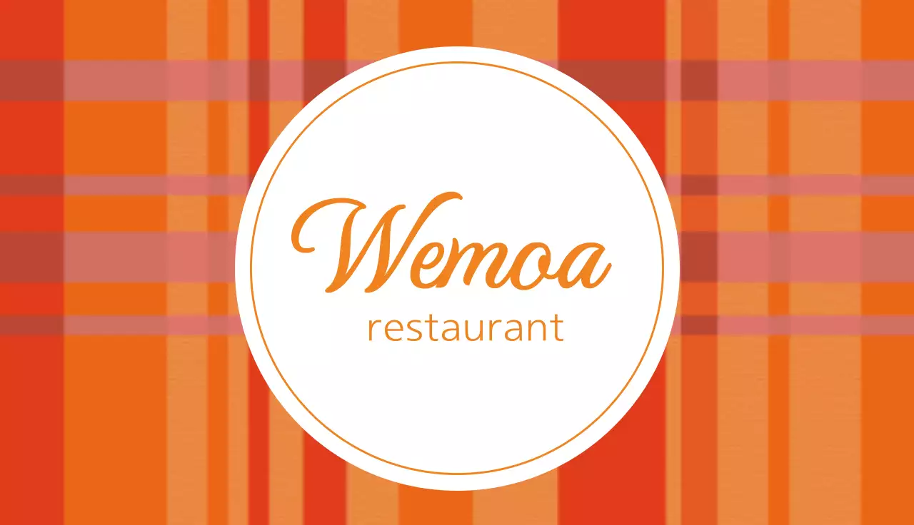 Orange Minimal Restaurant Business Card