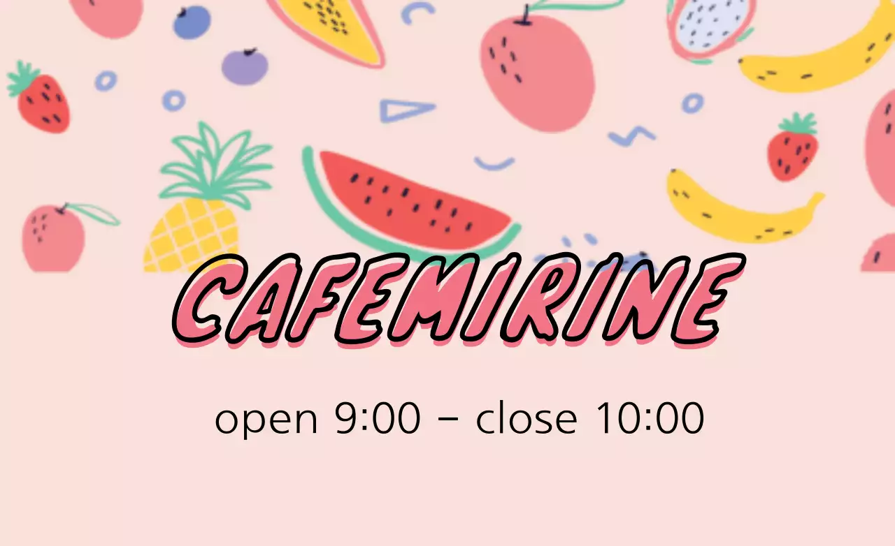 Pink Playful Cafe Announcement Banner