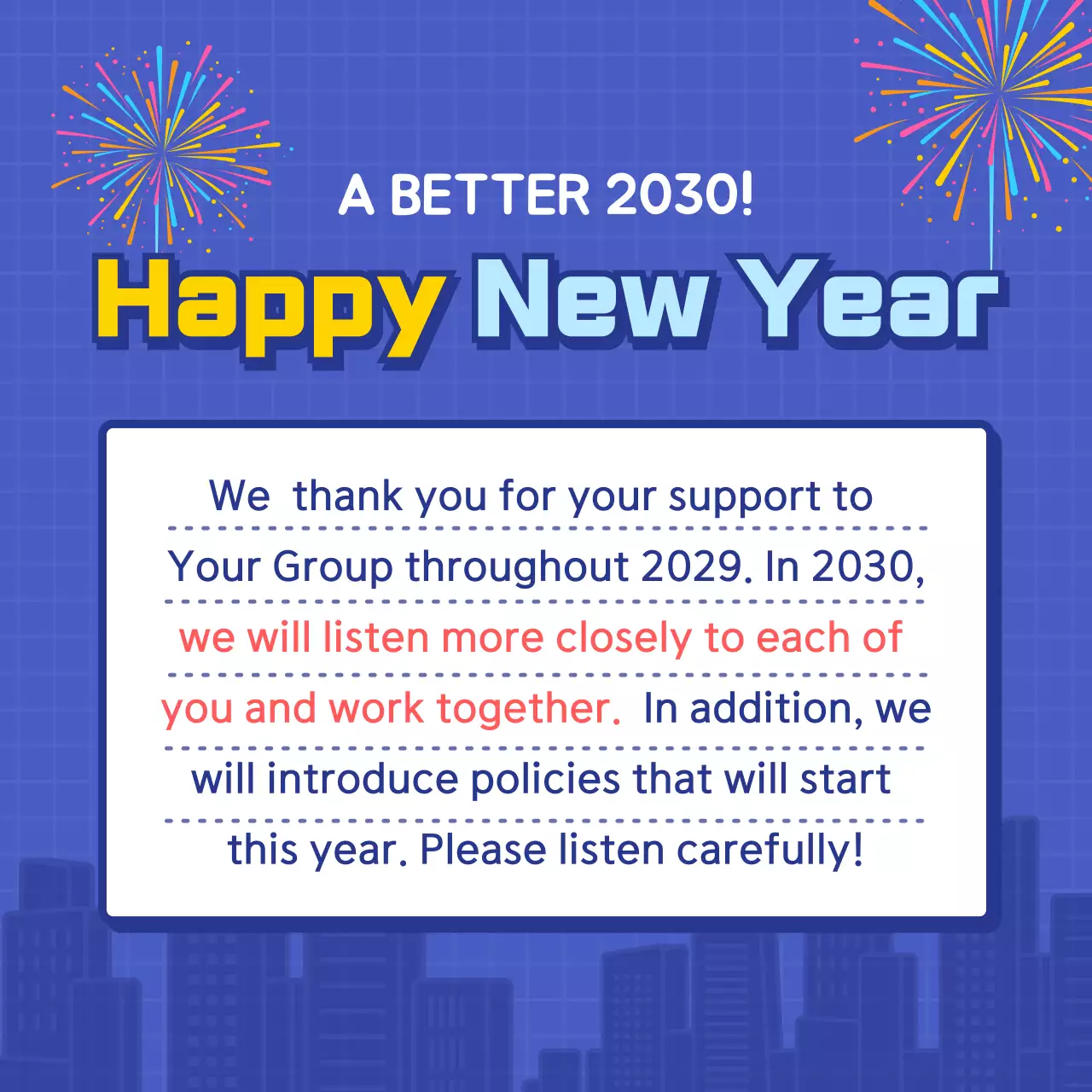 Blue Modern Company Announcement Instagram Carousel