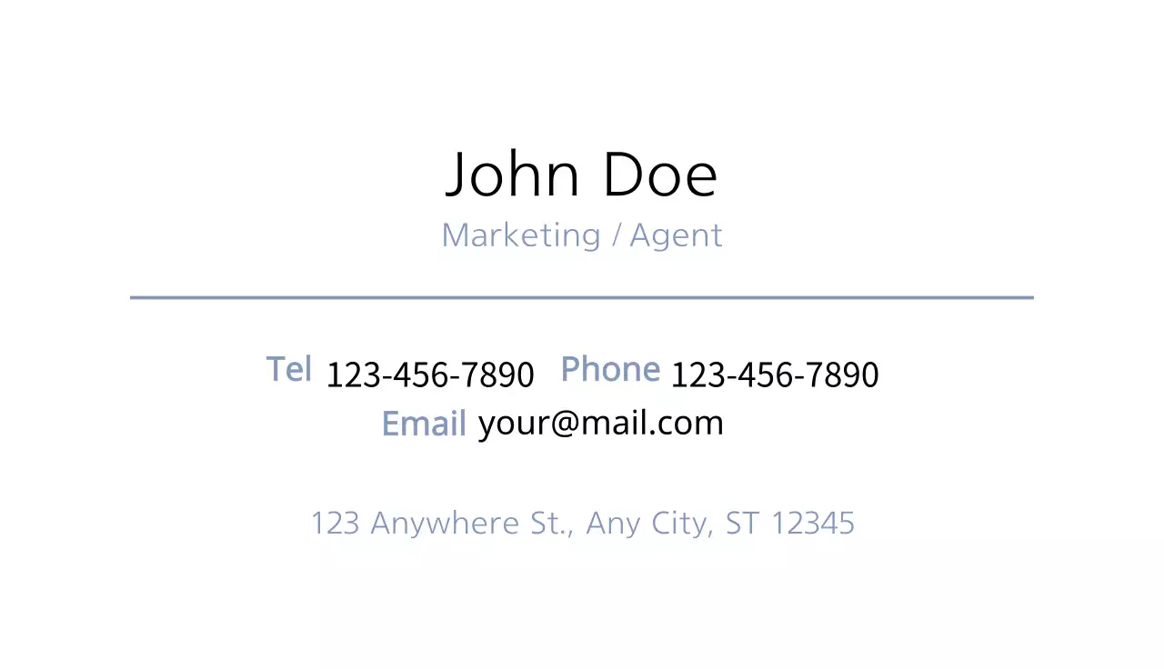 Blue Modern Car Rental Promotion Business Card