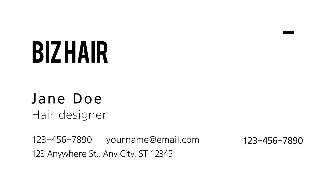 Black Minimal Business Card