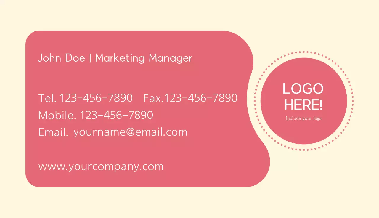 Red Simple Business Card