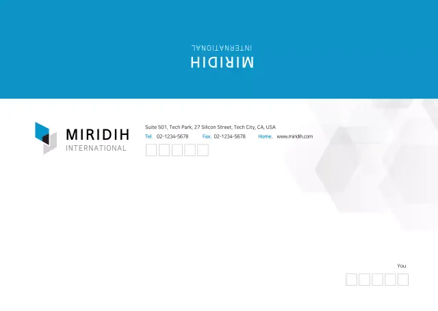 Amplop Tiket Korporat Sederhana Biru