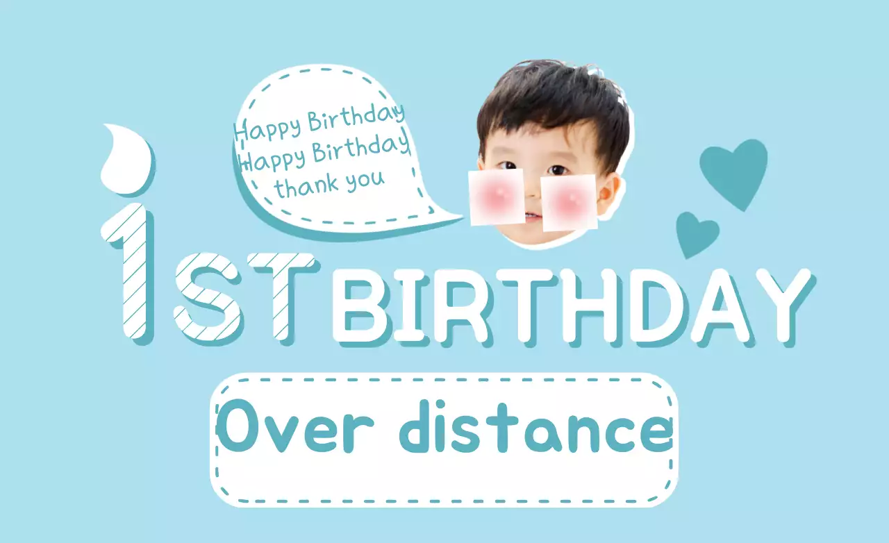 Blue Playful Birthday Invitation Banner