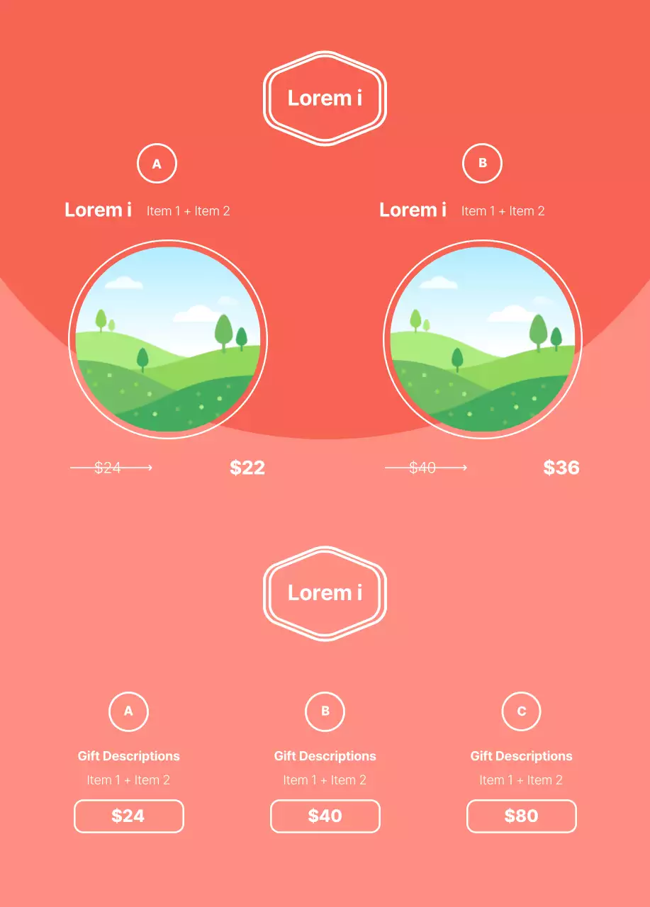 Colorful Modern Pricing Guide Banner