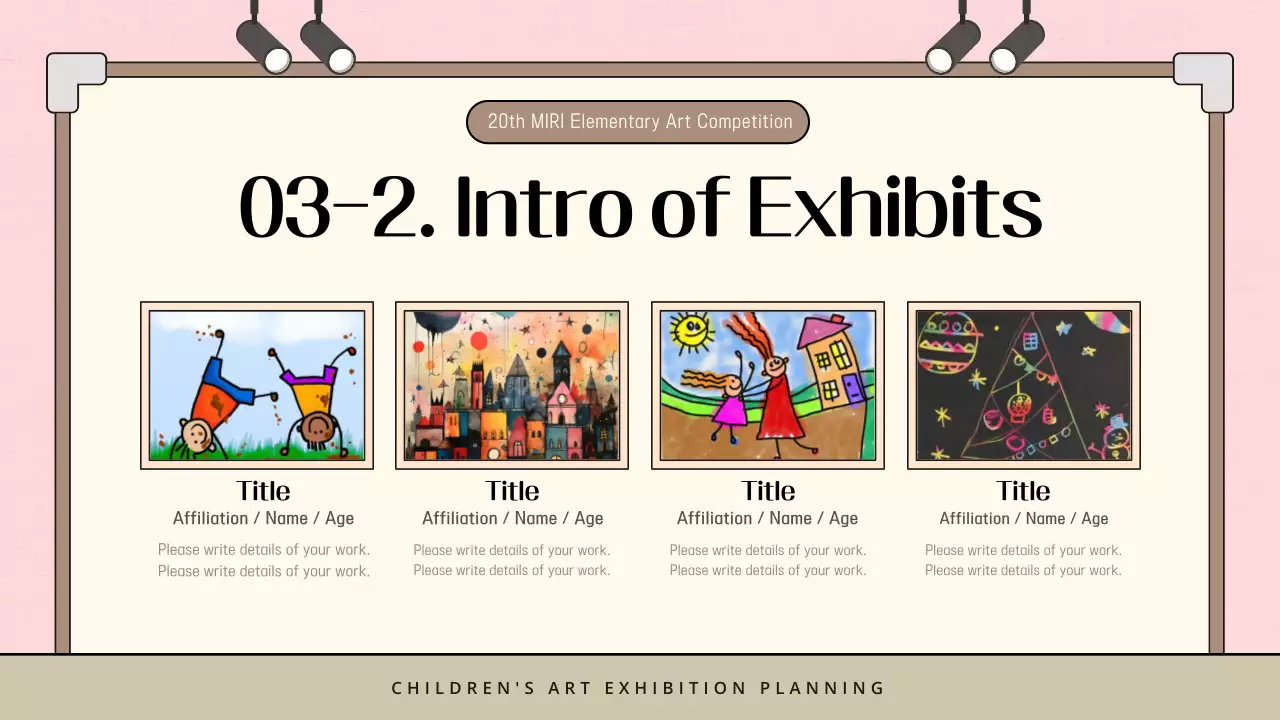 Beige Modern Art Exhibition Guide Presentation