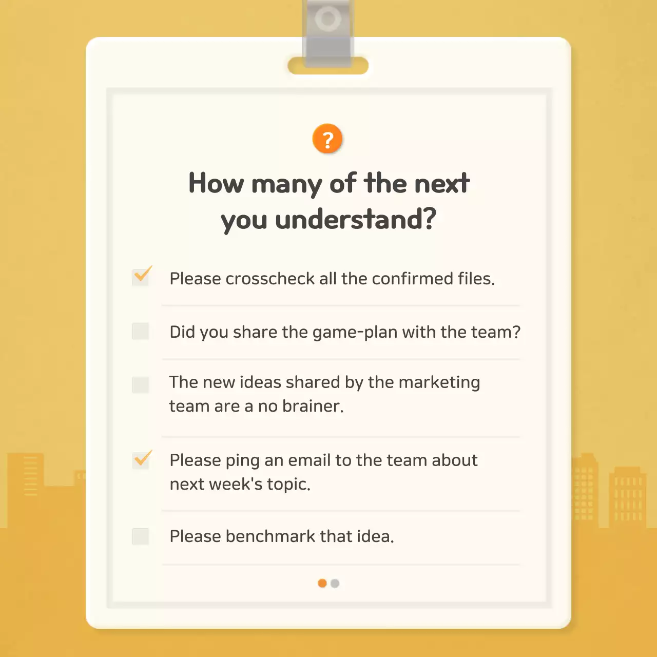 Panduan Uji Korporat Sederhana Kuning Instagram Carousel