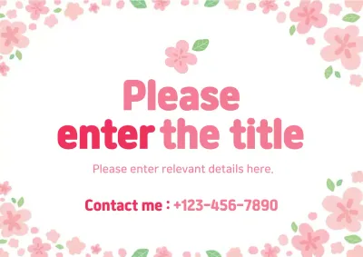 Pink, spring-like flower illustration