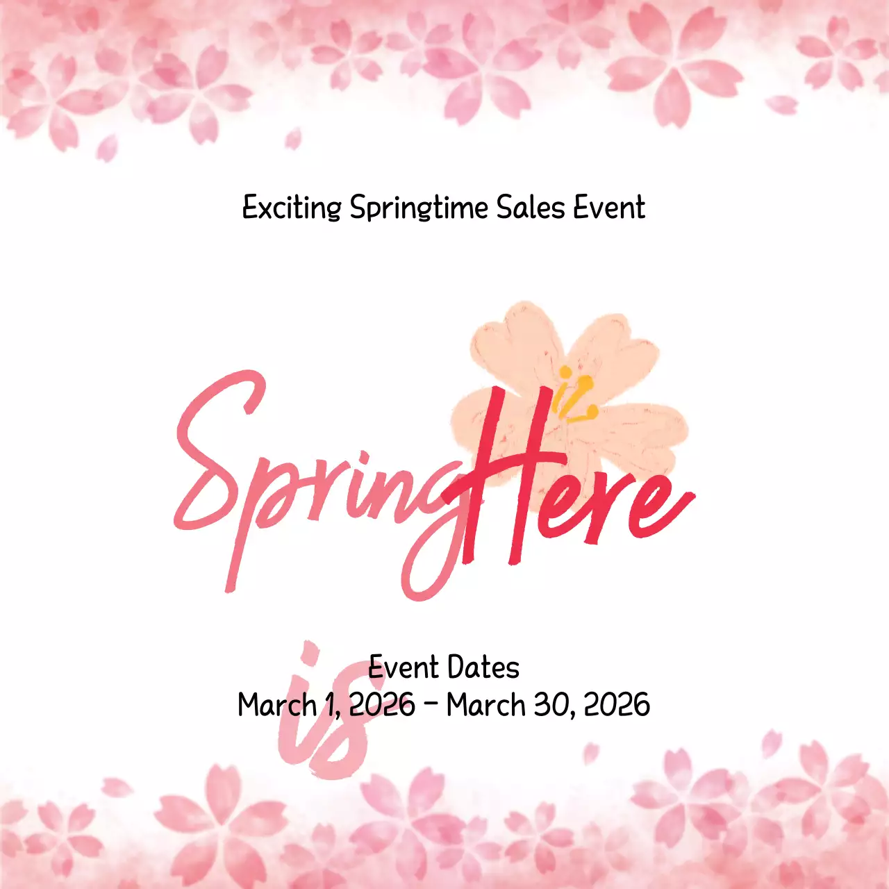Pink Floral Sales Promotion Banner
