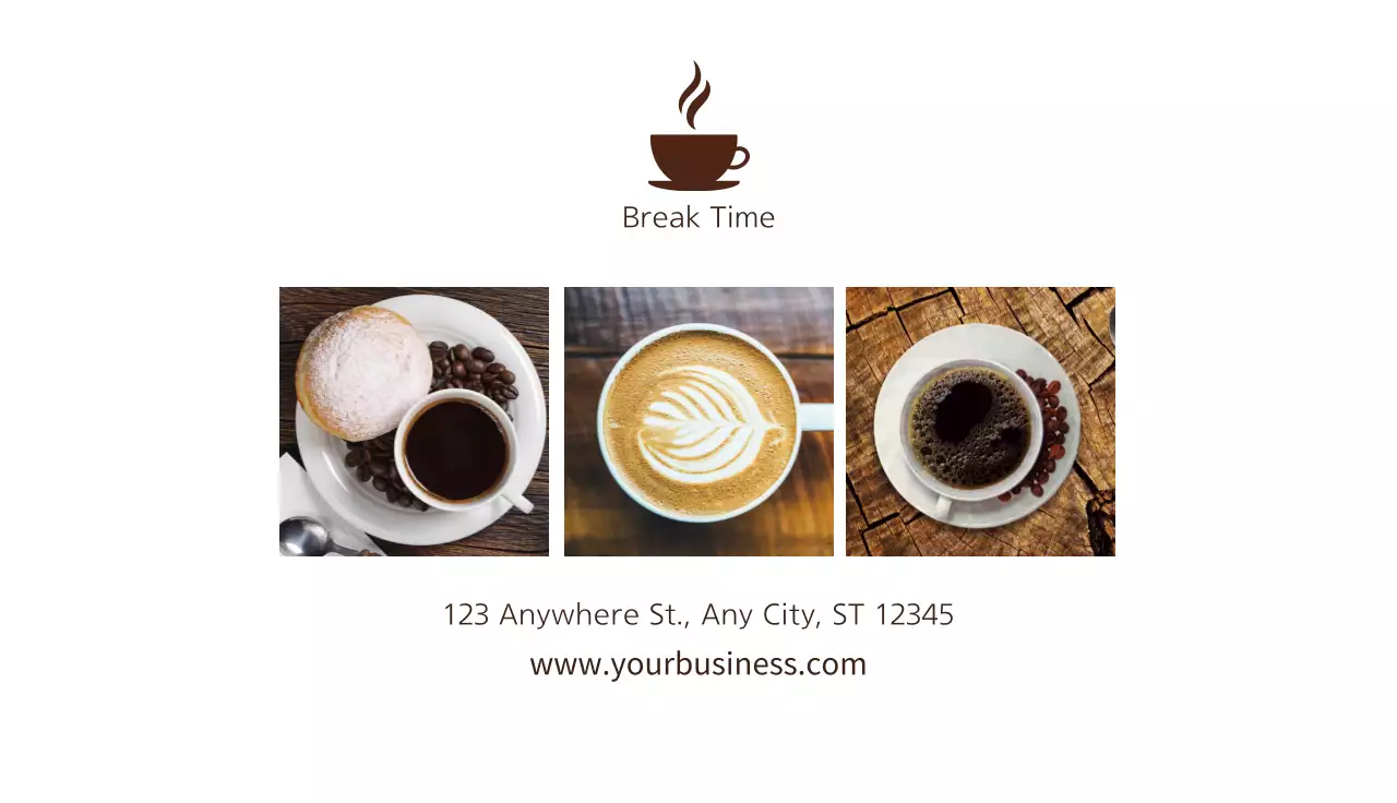 Brown Modern Coffee Promotion Business Card
