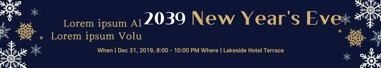 Banner de convite elegante para evento de ano novo da Marinha