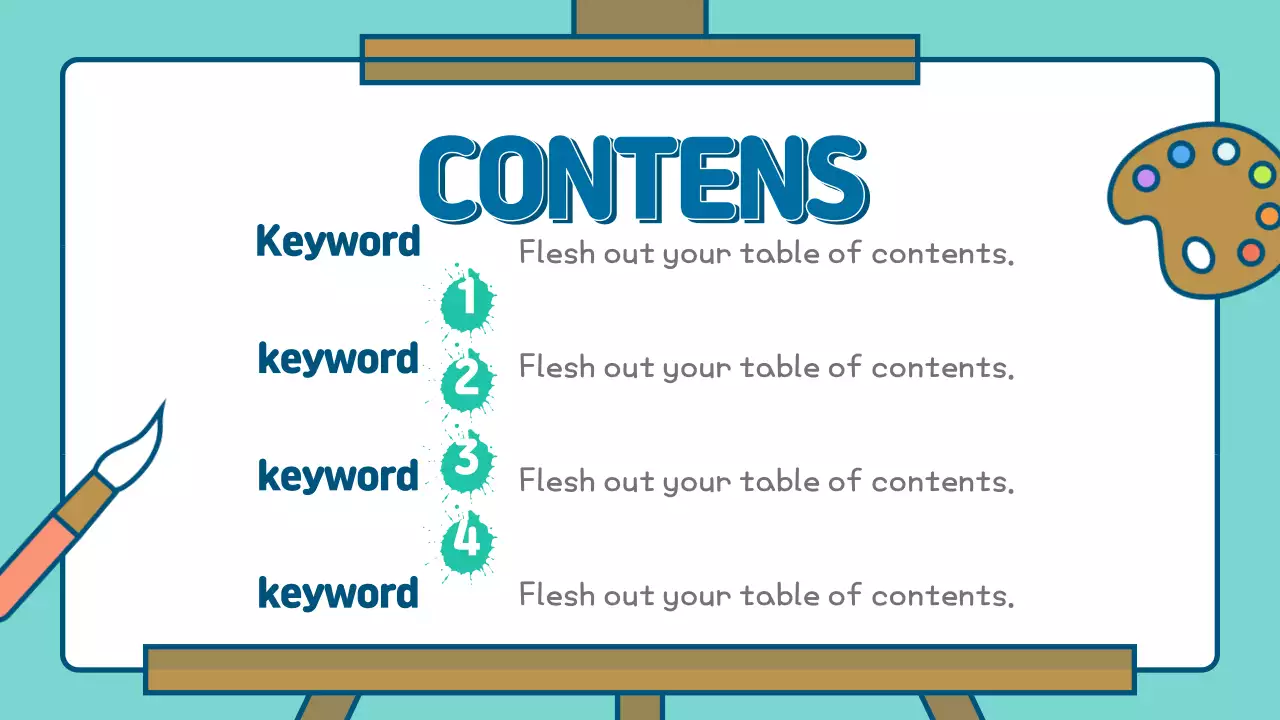 Teal Playful Art Guide Presentation