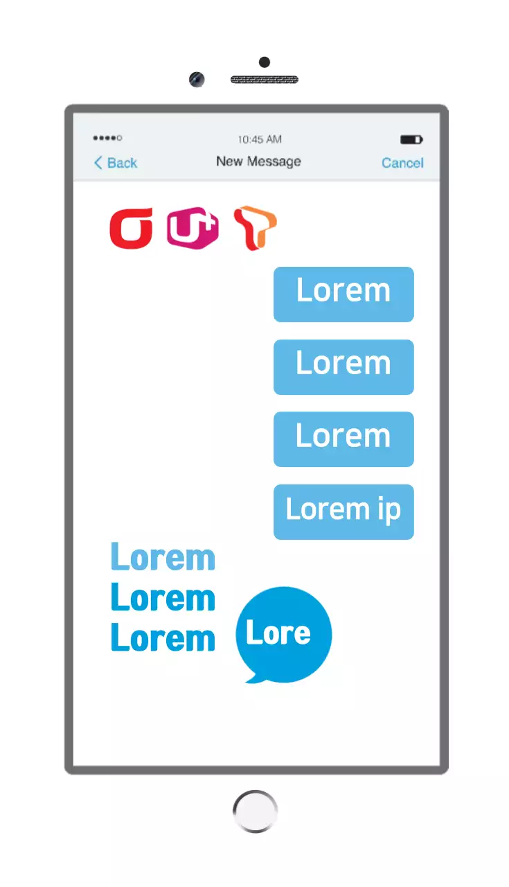 Grey Modern Messaging Layout Business Card