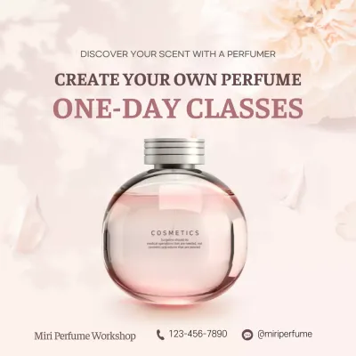 Pink Elegant Perfume Advertisement Social Media Post