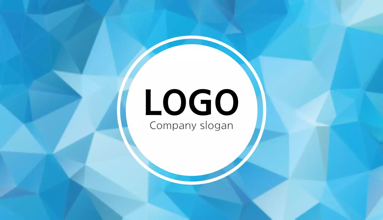 Blue Geometric Business Card