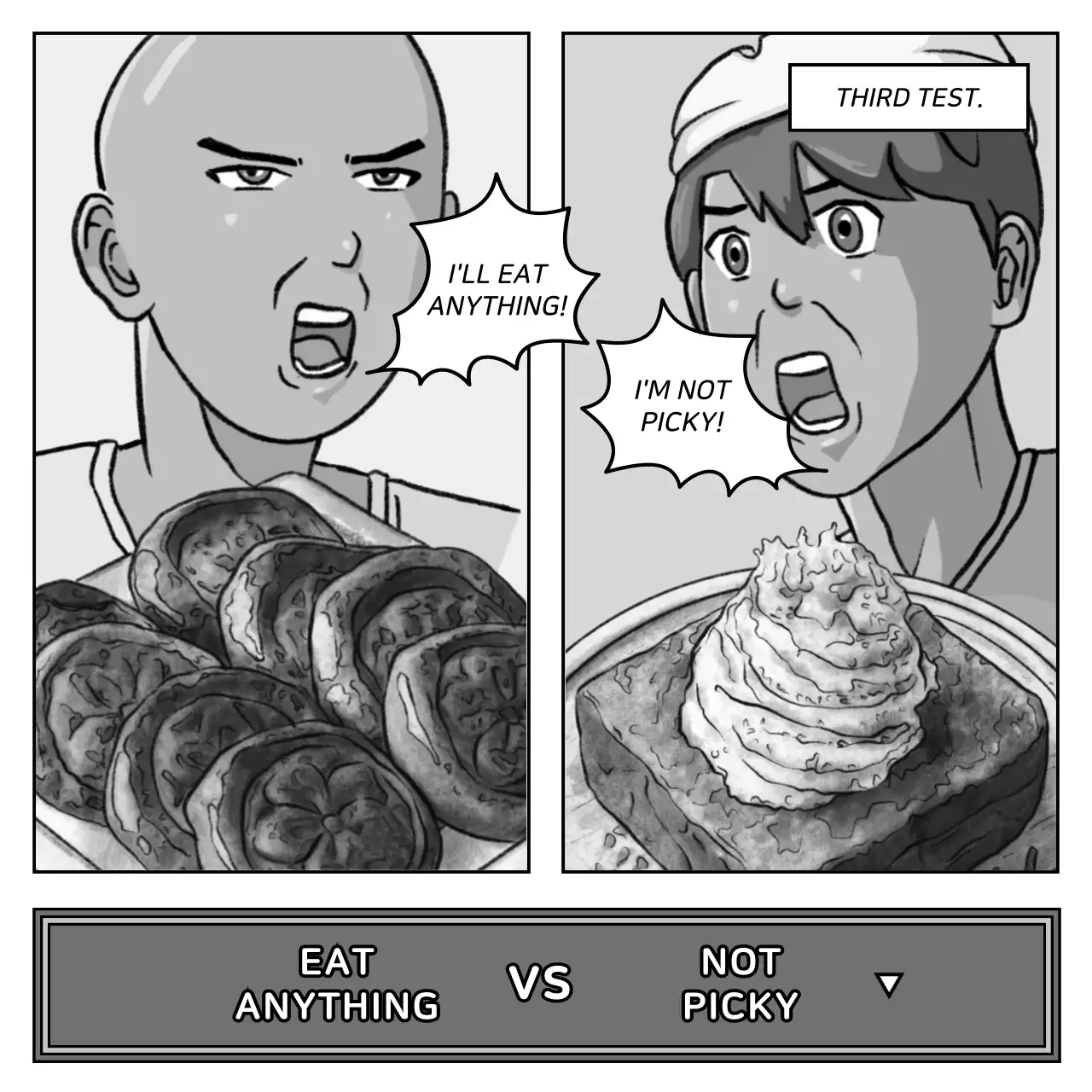 Blue Animation Food Quiz Instagram Carousel