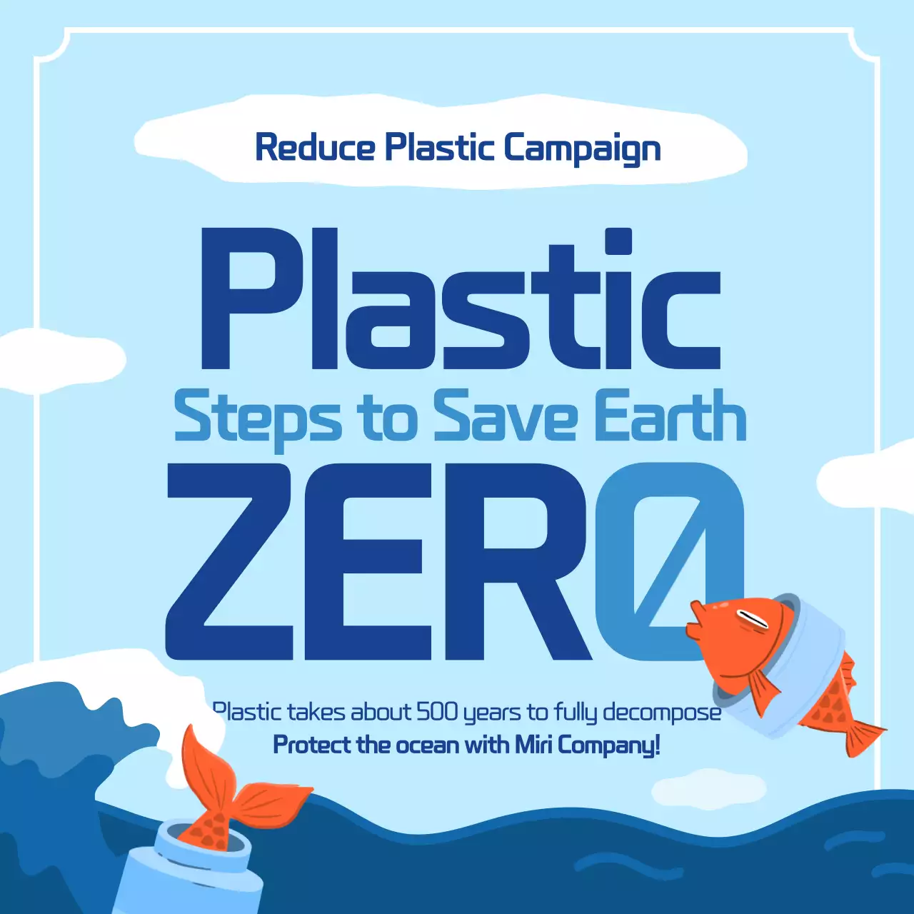 Blue Modern Environment Promotion Social Media Post