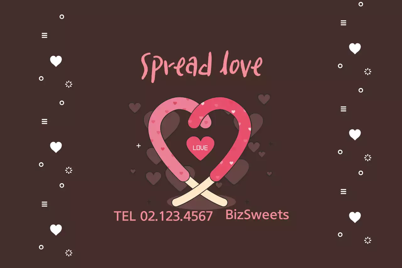 Brown Trendy Love Promotion Banner