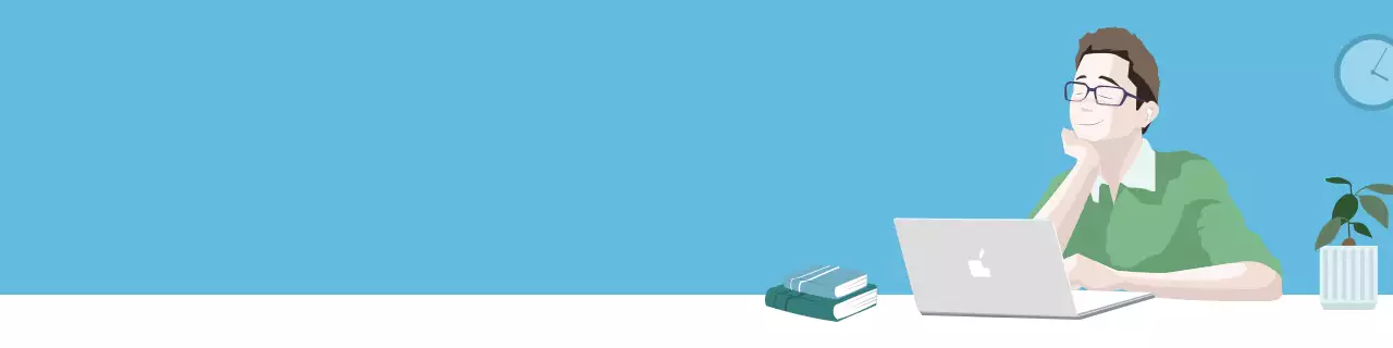 Orange Minimal Work Guide Banner