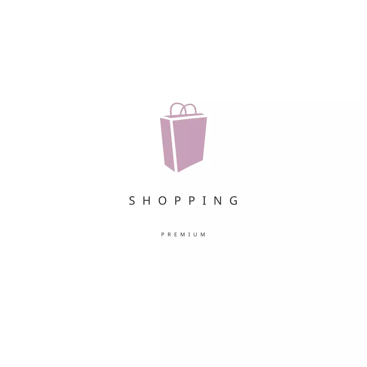 Pink Minimal Shopping Promotion Logo