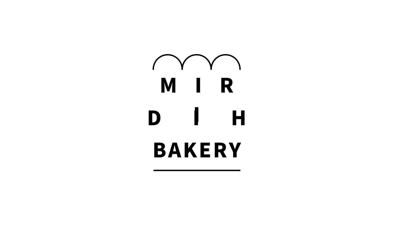 Black Minimalist Bakery Business Card