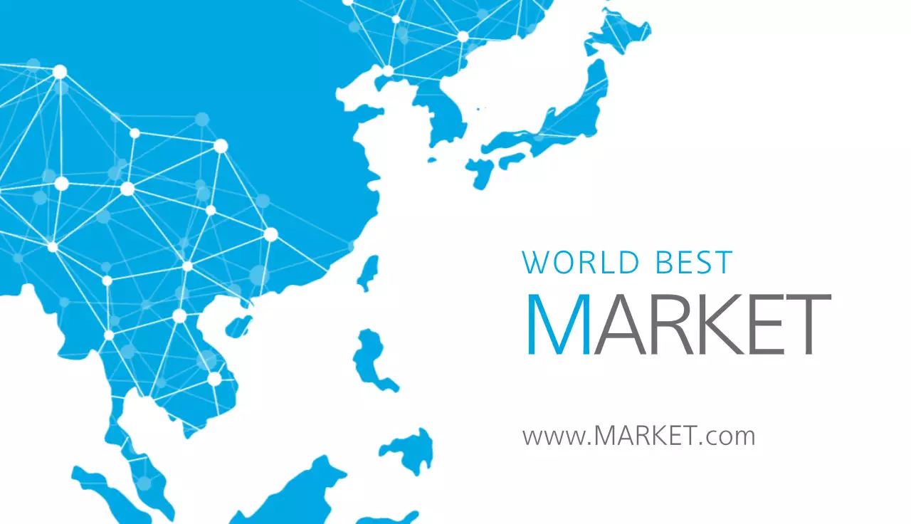 Blue Modern Market Promotion Business Card