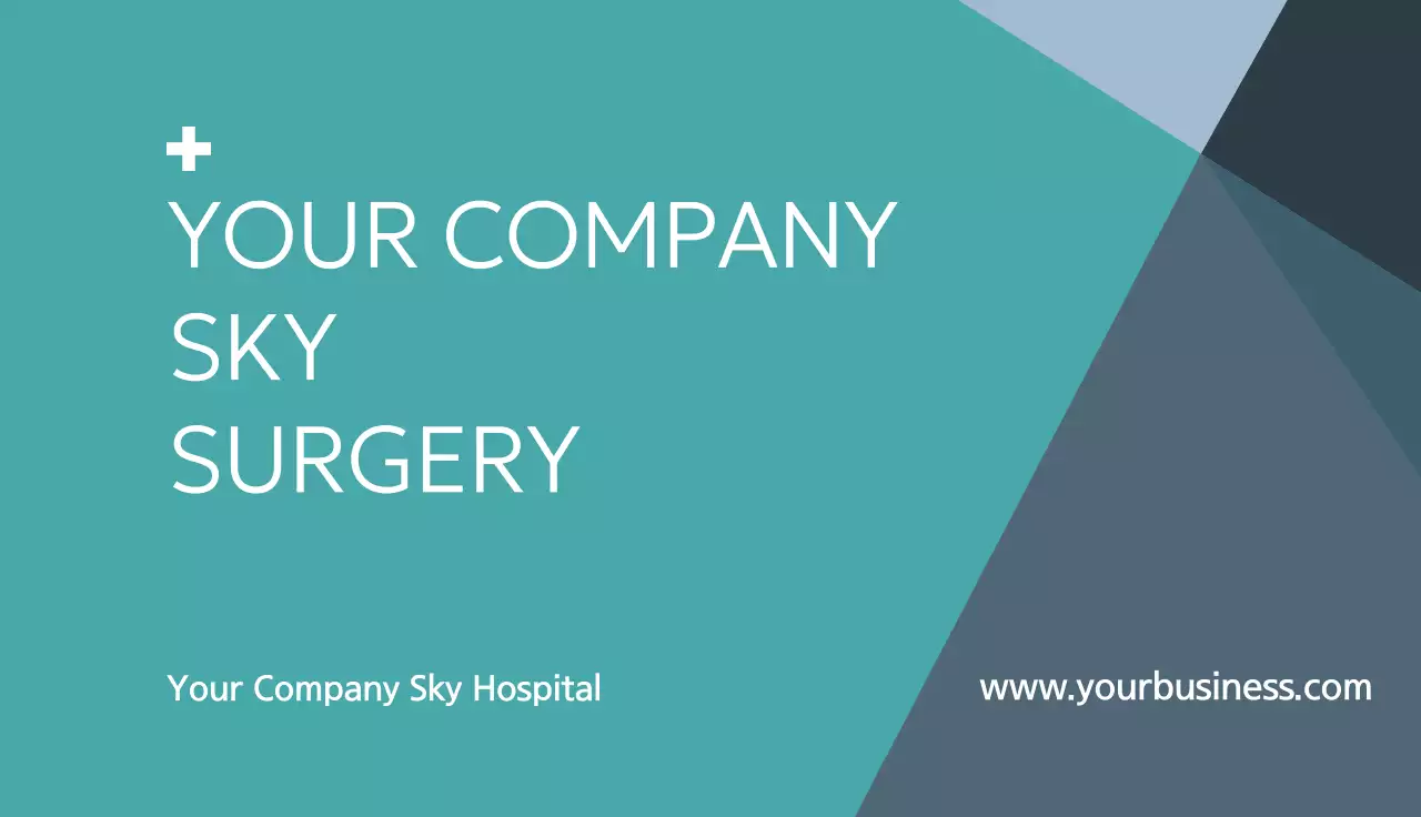 Teal Modern Hospital Business Card