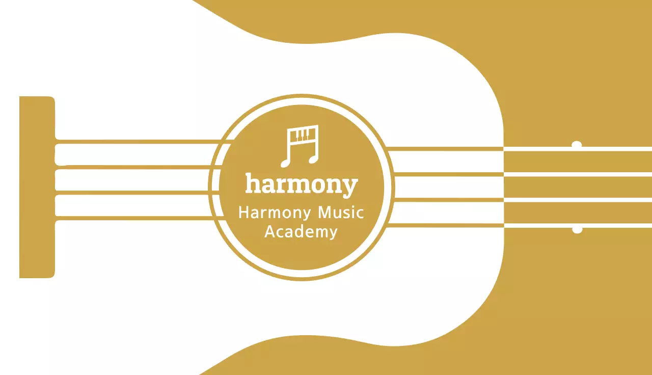 Gold Modern Music Business Card