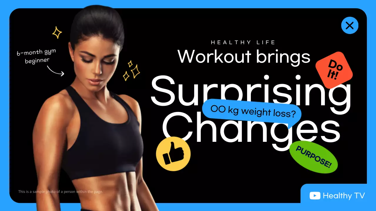 The difference after a black and blue sticker concept workout