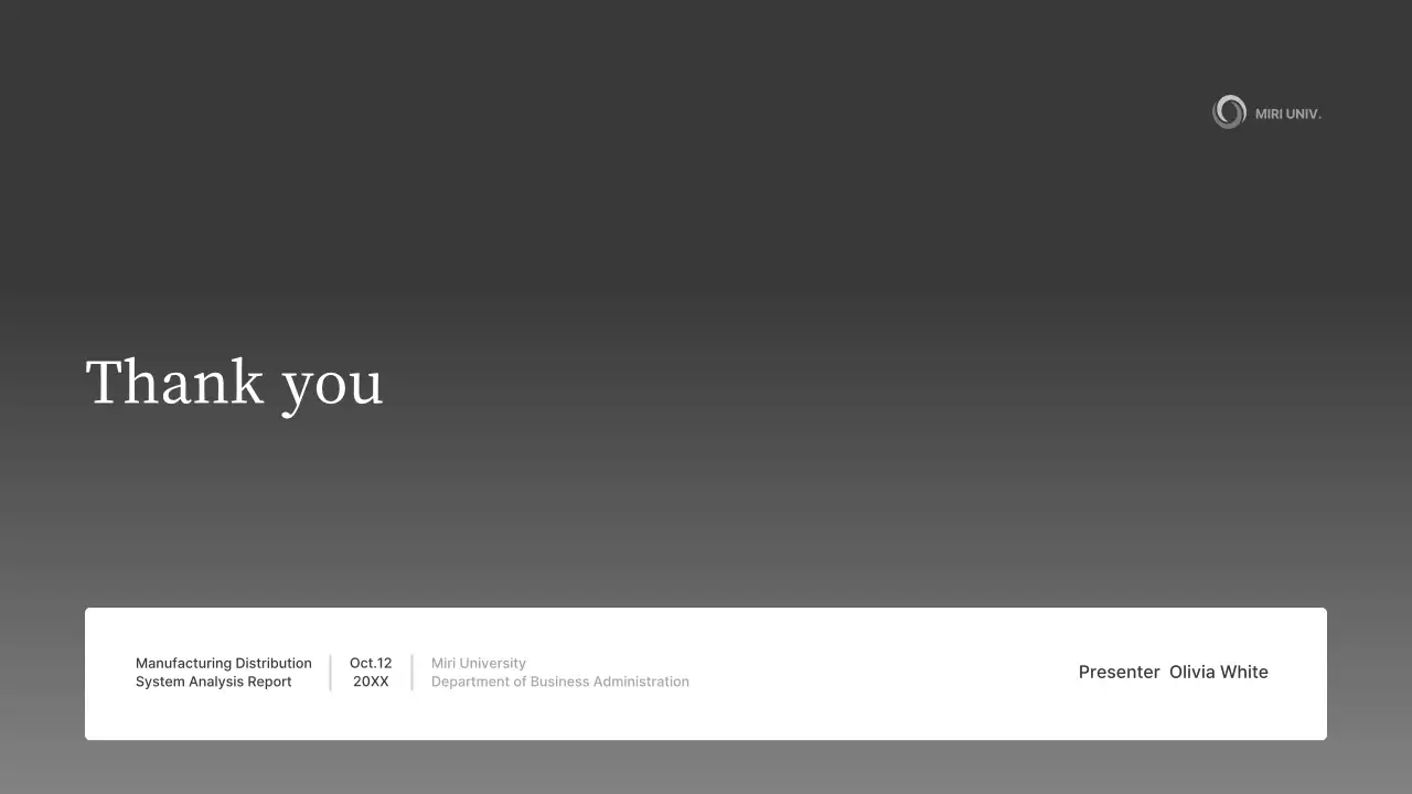 Grey Professional Manufacturing Report Presentation