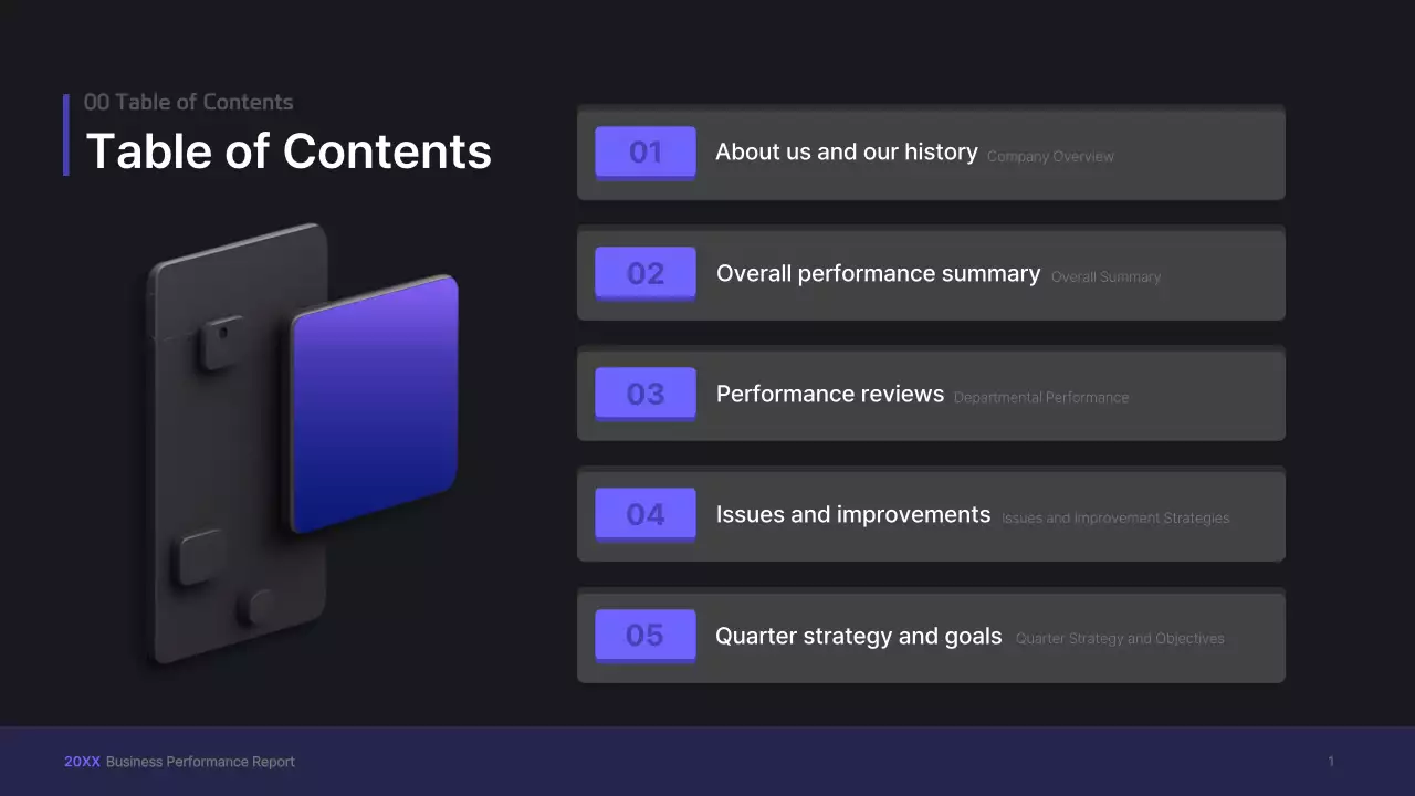 Purple, three-dimensional UI concept business presentation kit