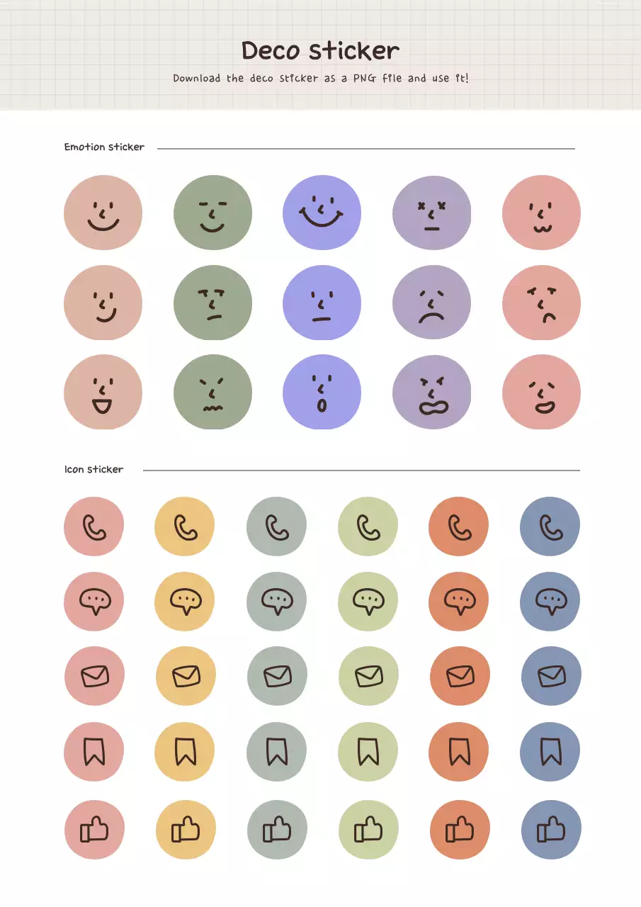 Pastel Minimal Sticker Design