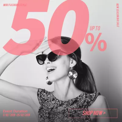 Pink Trendy Fashion Promotion Instagram Post