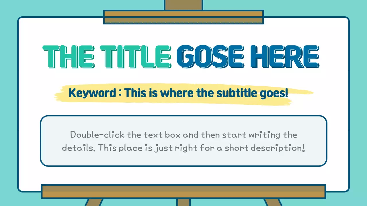 Teal Playful Art Guide Presentation