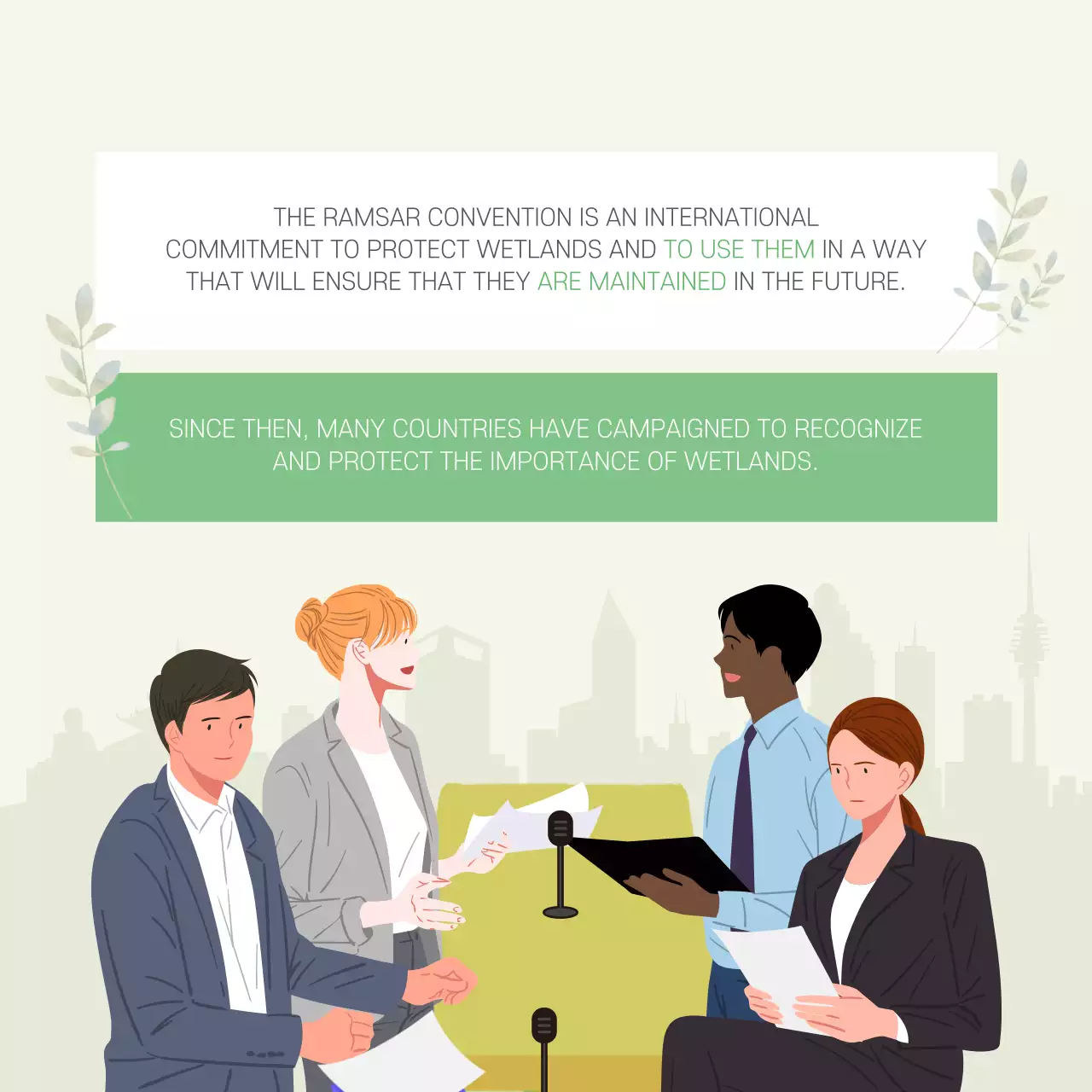 Green Nature Wetlands Announcement Instagram Carousel