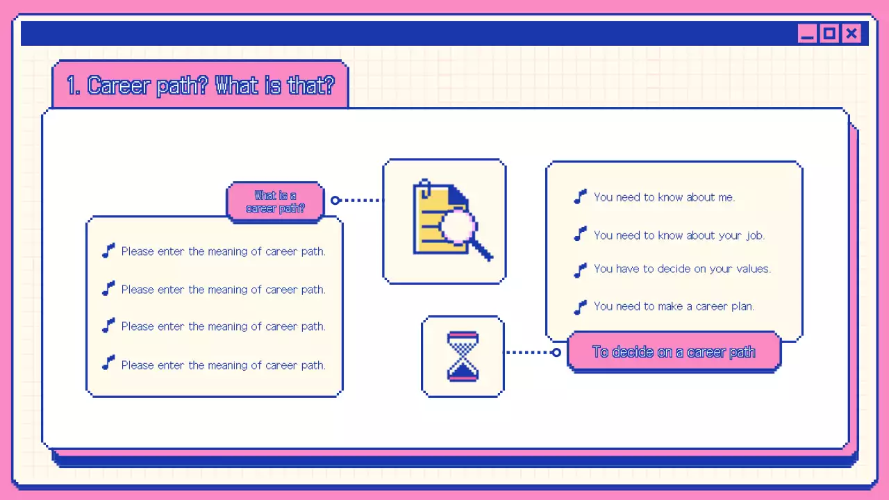 핑크 레트로 커리어 가이드 프레젠테이션