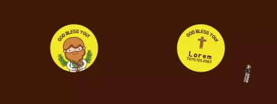 Brown point yellow character illustration church