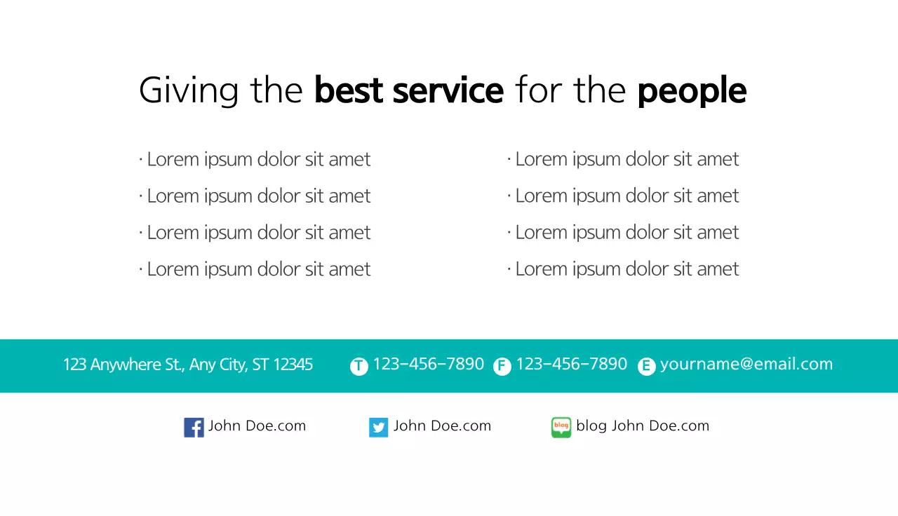 Teal Professional Public Service Promotion Business Card