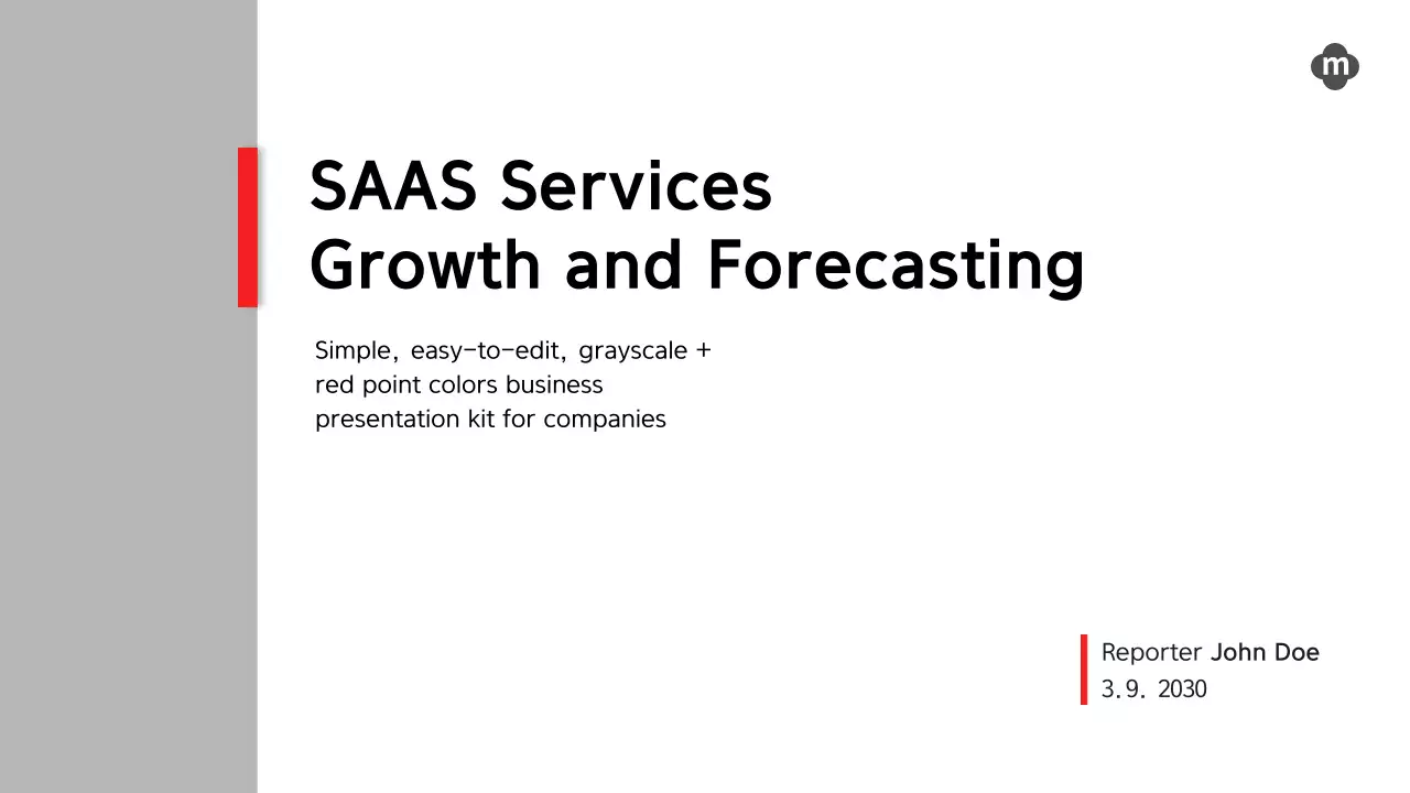 흑백의 단순한 구성의 서비스 실적과 전략, 예측 보고서