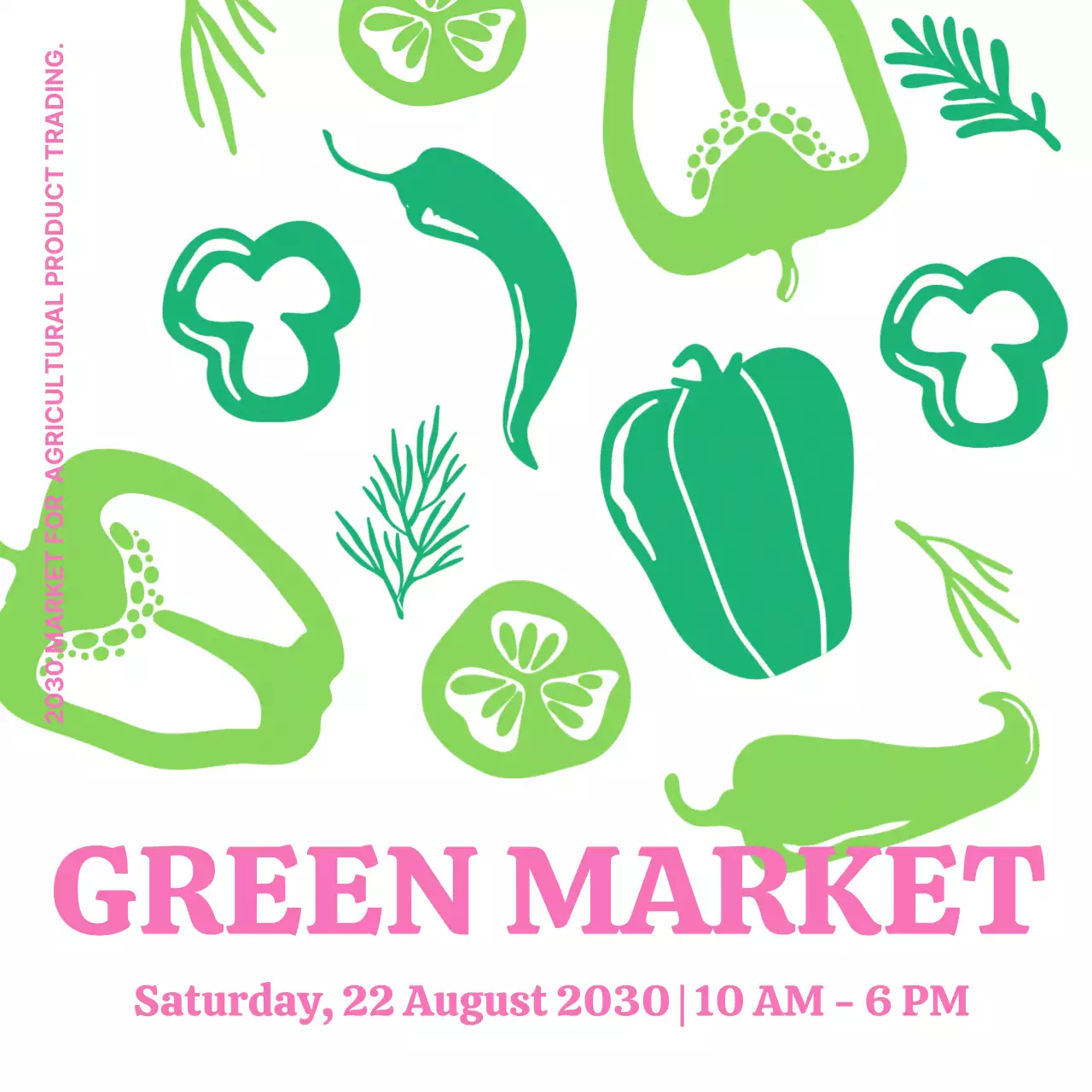 Green Modern Market Promotion Social Media Post